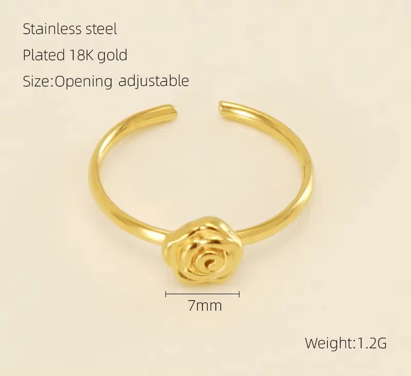 Knot Clover Heart Flower Ring