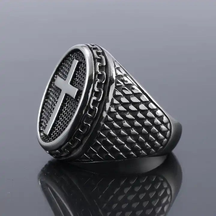 Silver Cross Ring