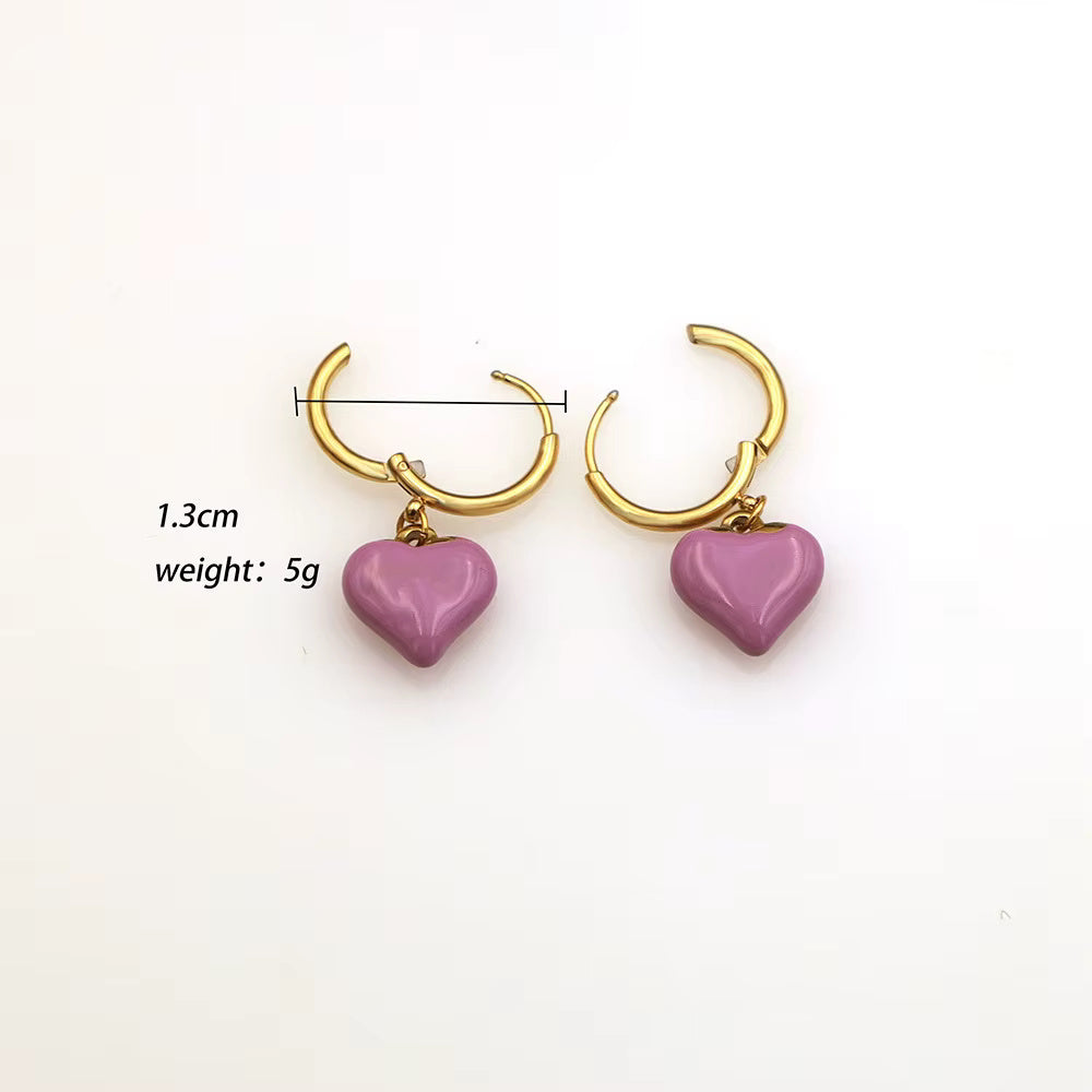 Geometric Heart Studs