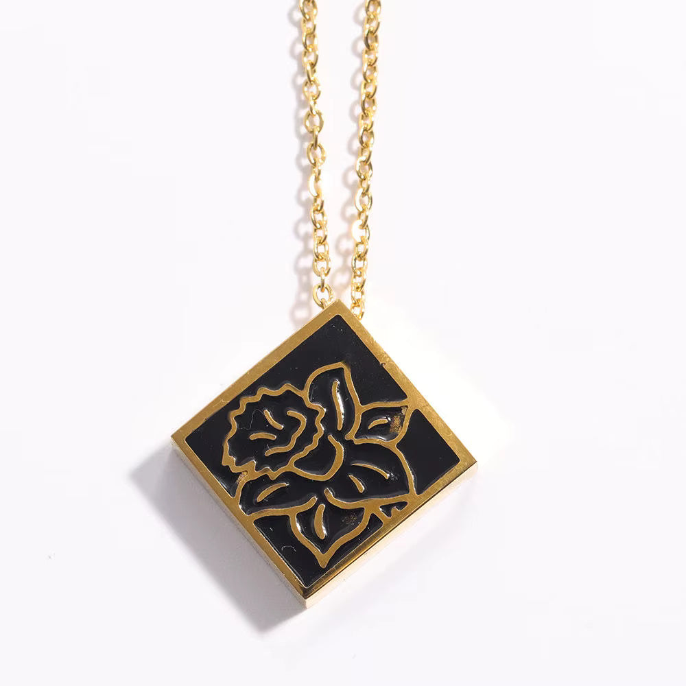 Gold Floral Pendant