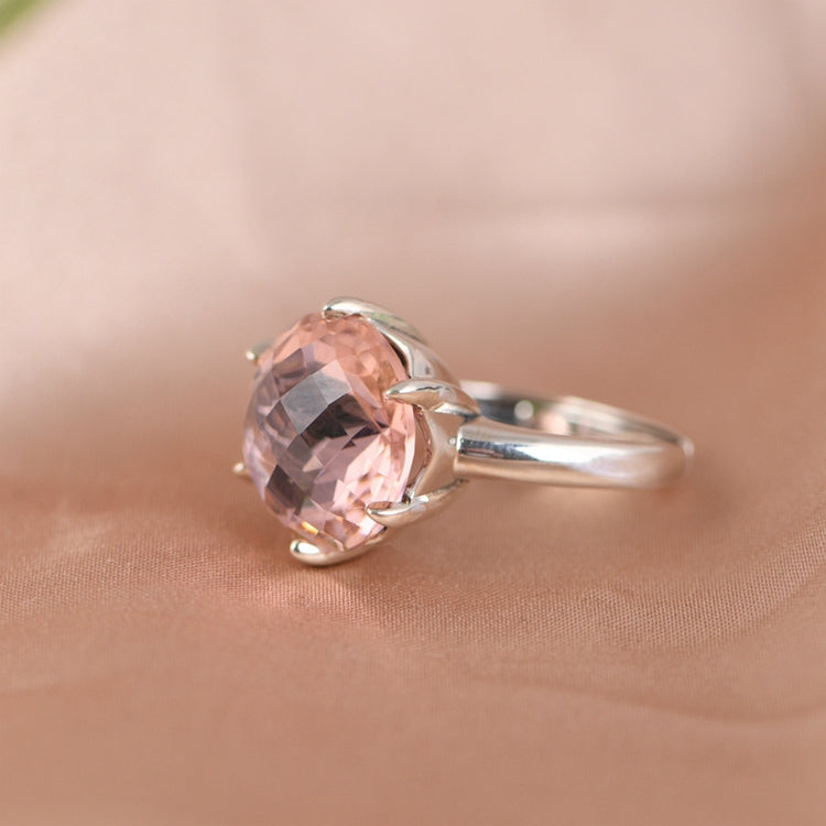 Pink Zircon Adjustable Ring