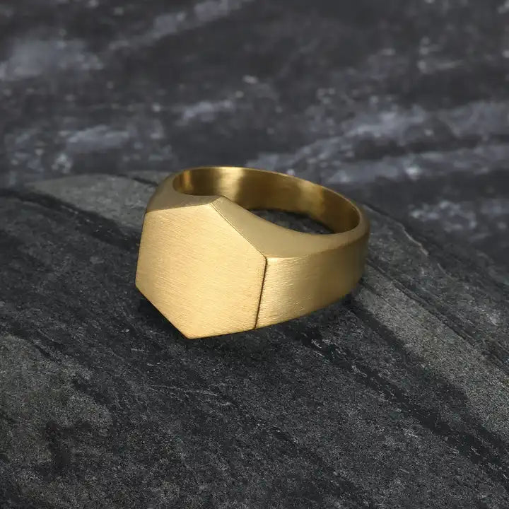 Hexagon Signet Ring