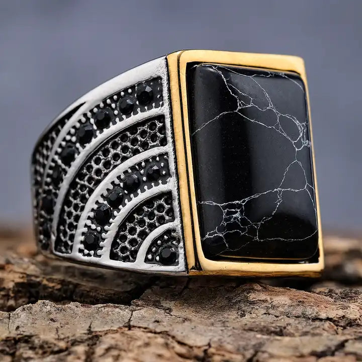 Black Stone Ring