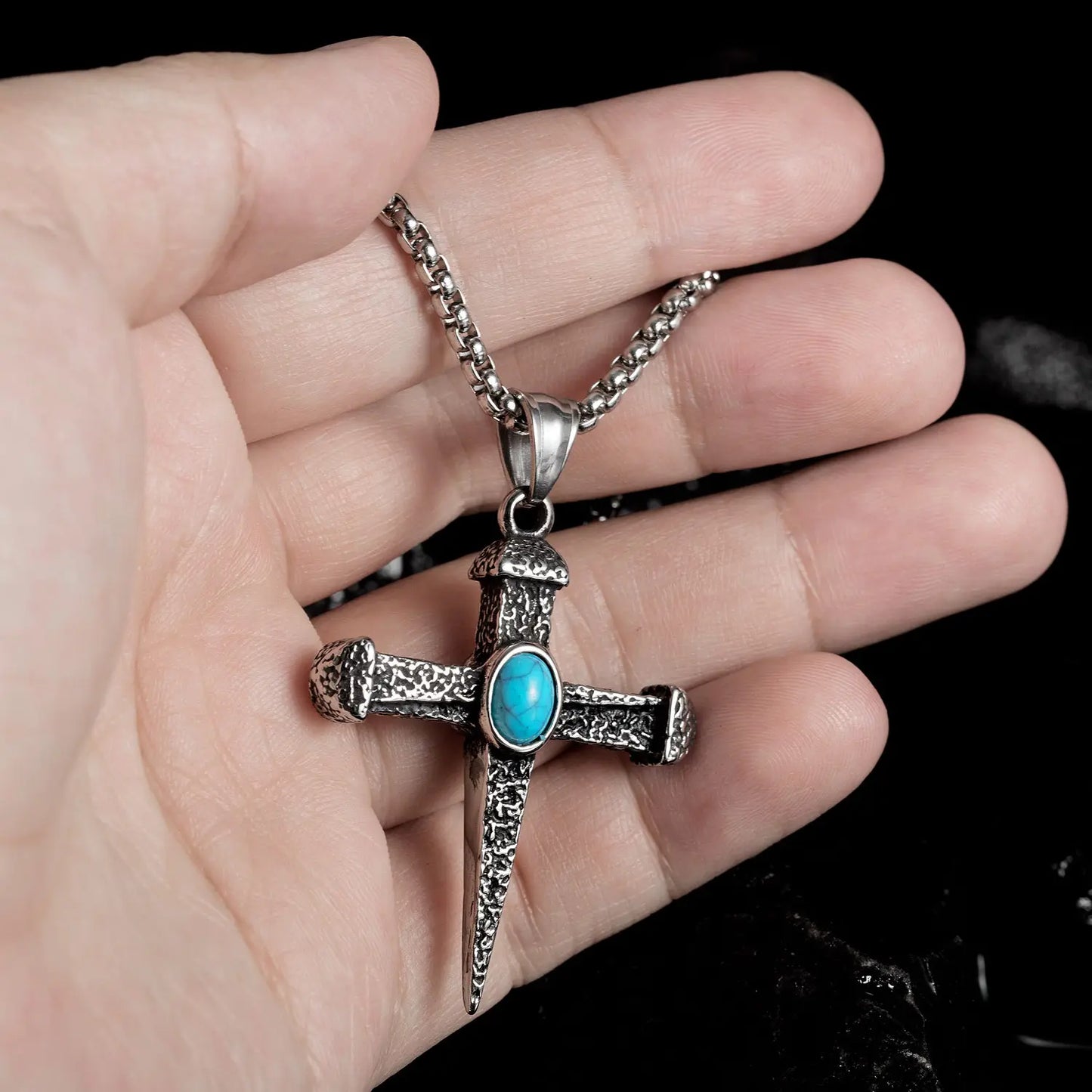 Gothic Dagger Cross Pendant