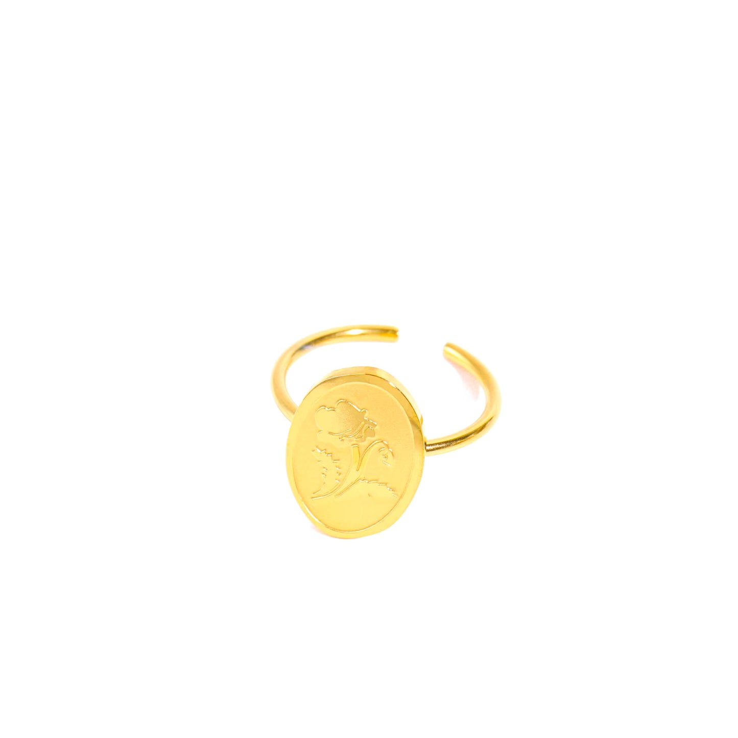 Floral Engraved Ring