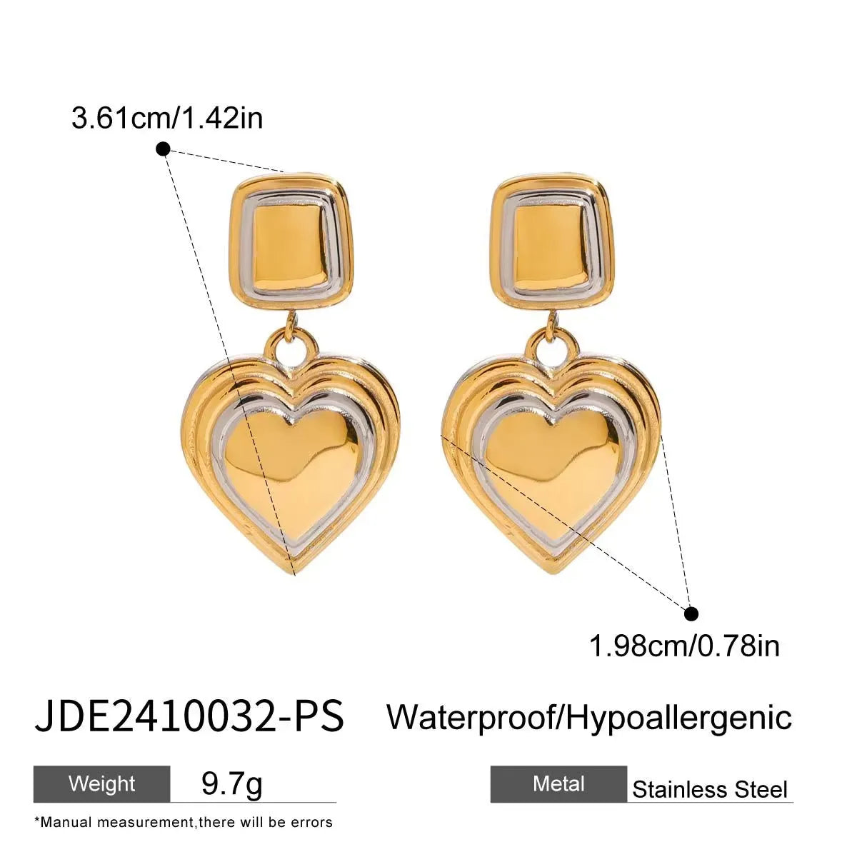 Heart-Square Steel Studs