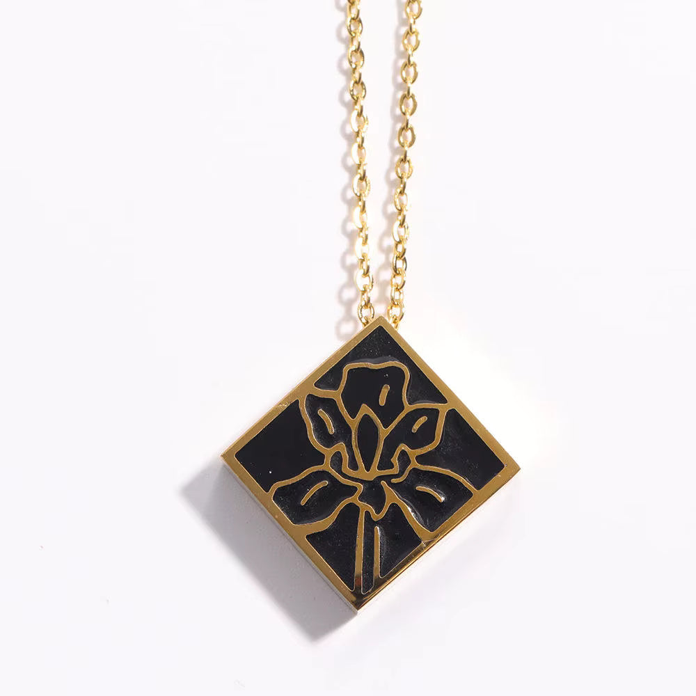 Gold Floral Pendant