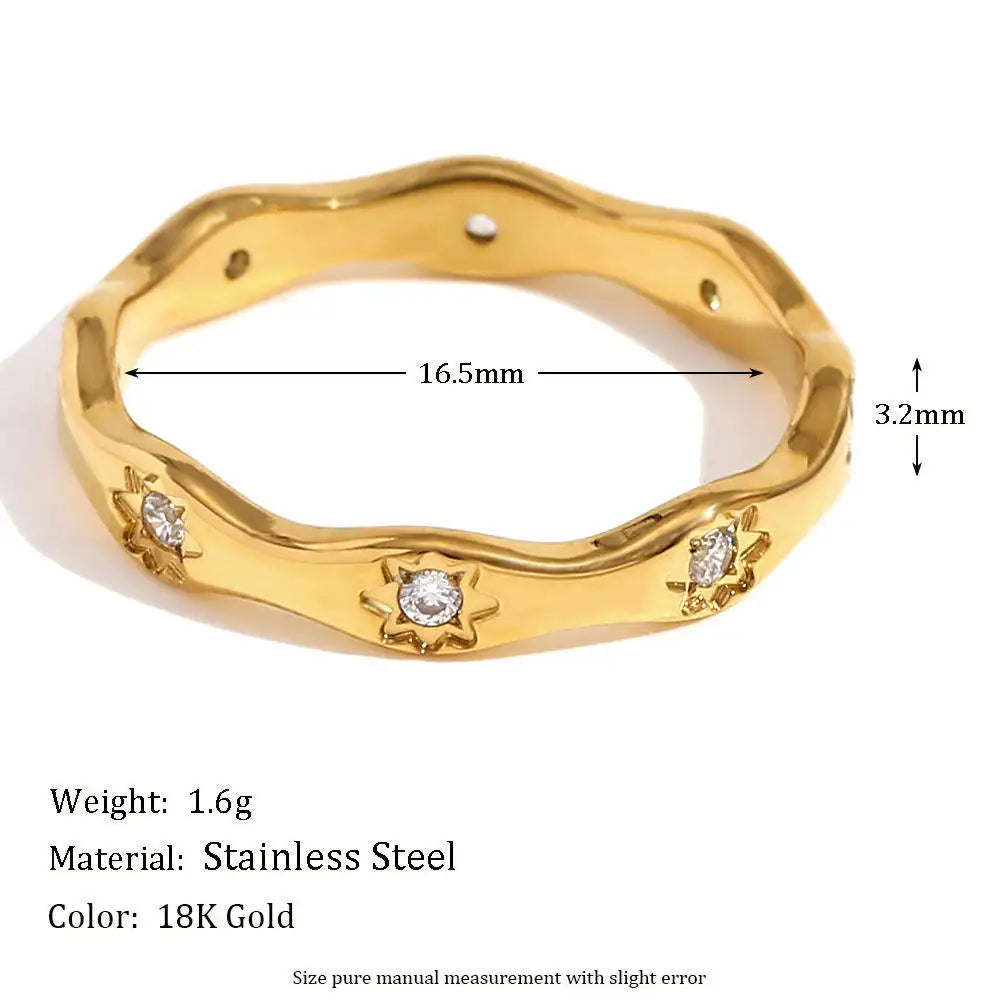 PVD Star Finger Rings