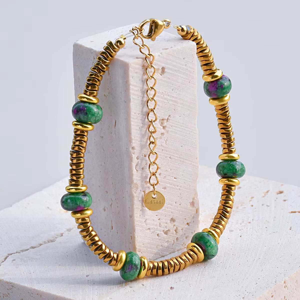 Colorful Natural Stone Spliced Bracelet