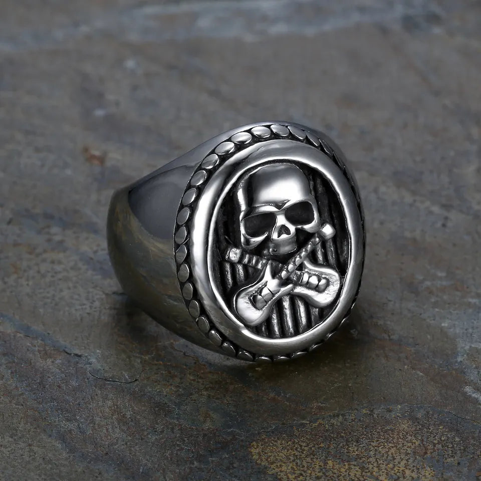 Skull Guitar Ring