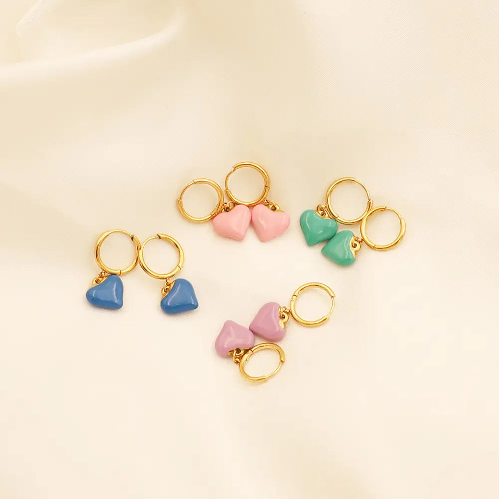 Geometric Heart Studs
