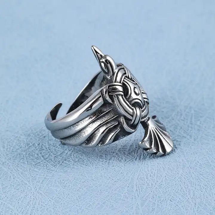 Viking Raven Ring