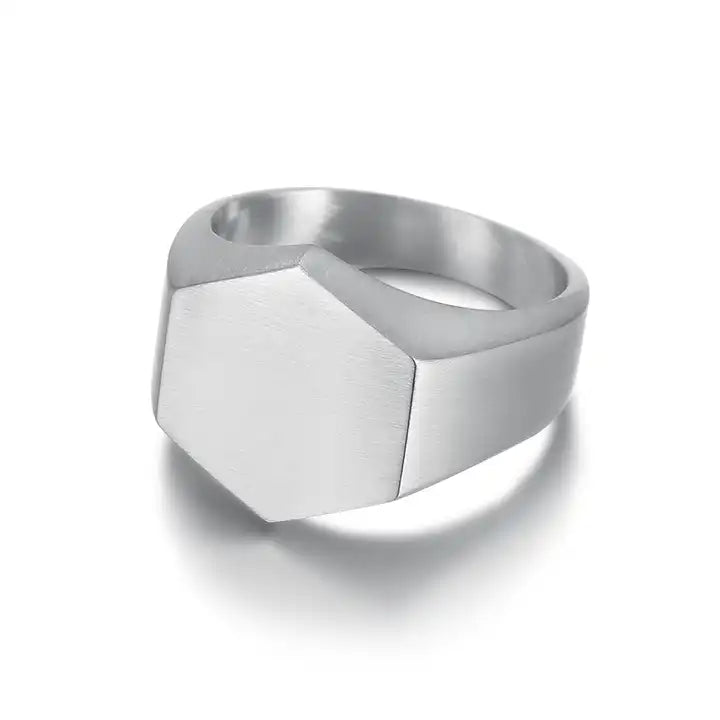 Hexagon Signet Ring