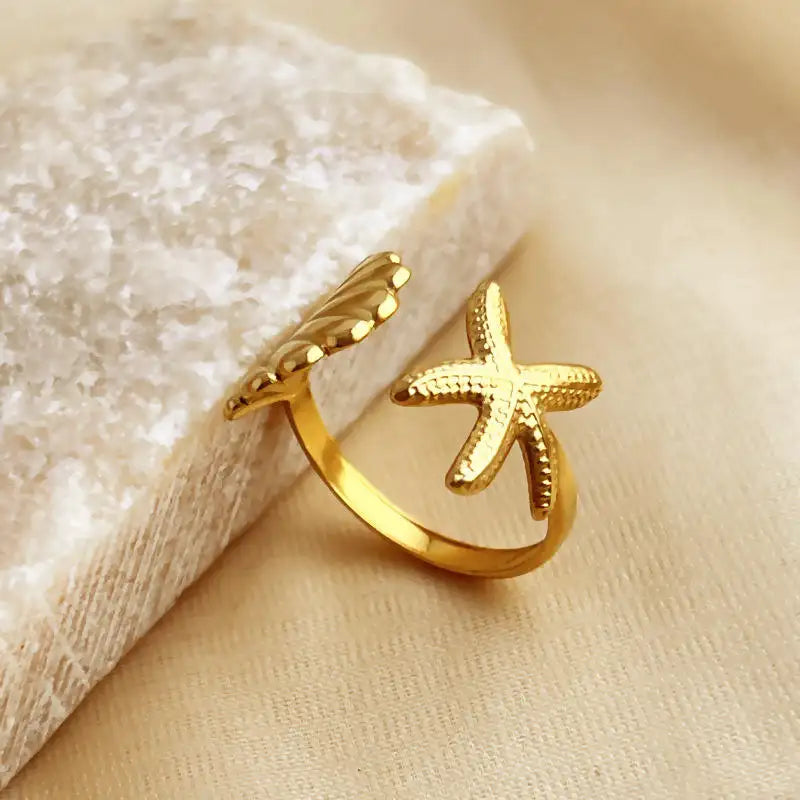 Starfish Shell Ring