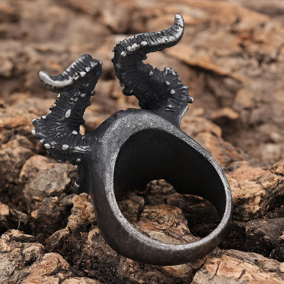 Son of Satan Goat Skull Ring