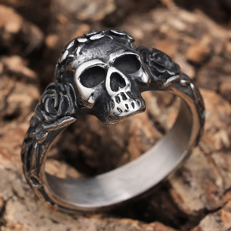 Skull Rose Ring