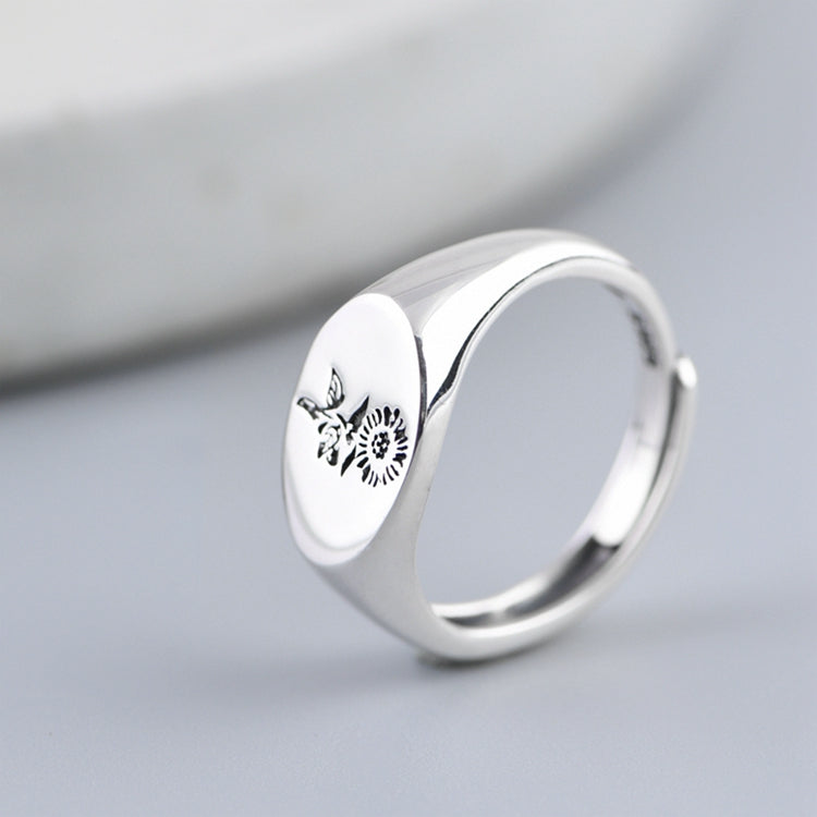 Sunflower Silver Ring
