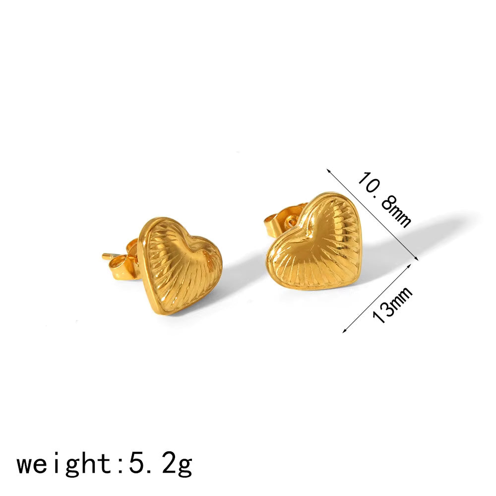 Heart Stud Earrings