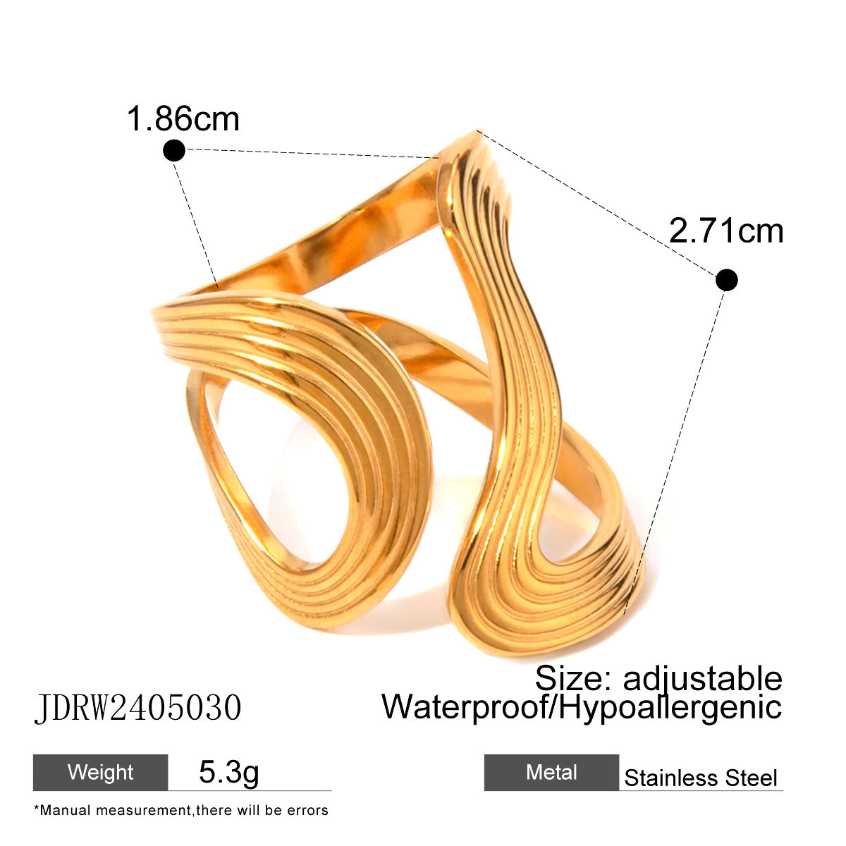 Gold Wave Ring