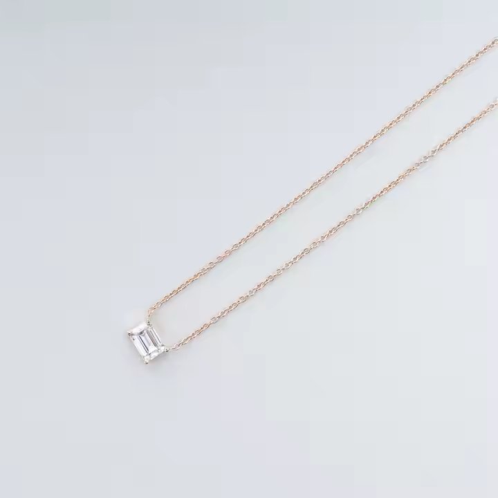 Emerald Moissanite Necklace