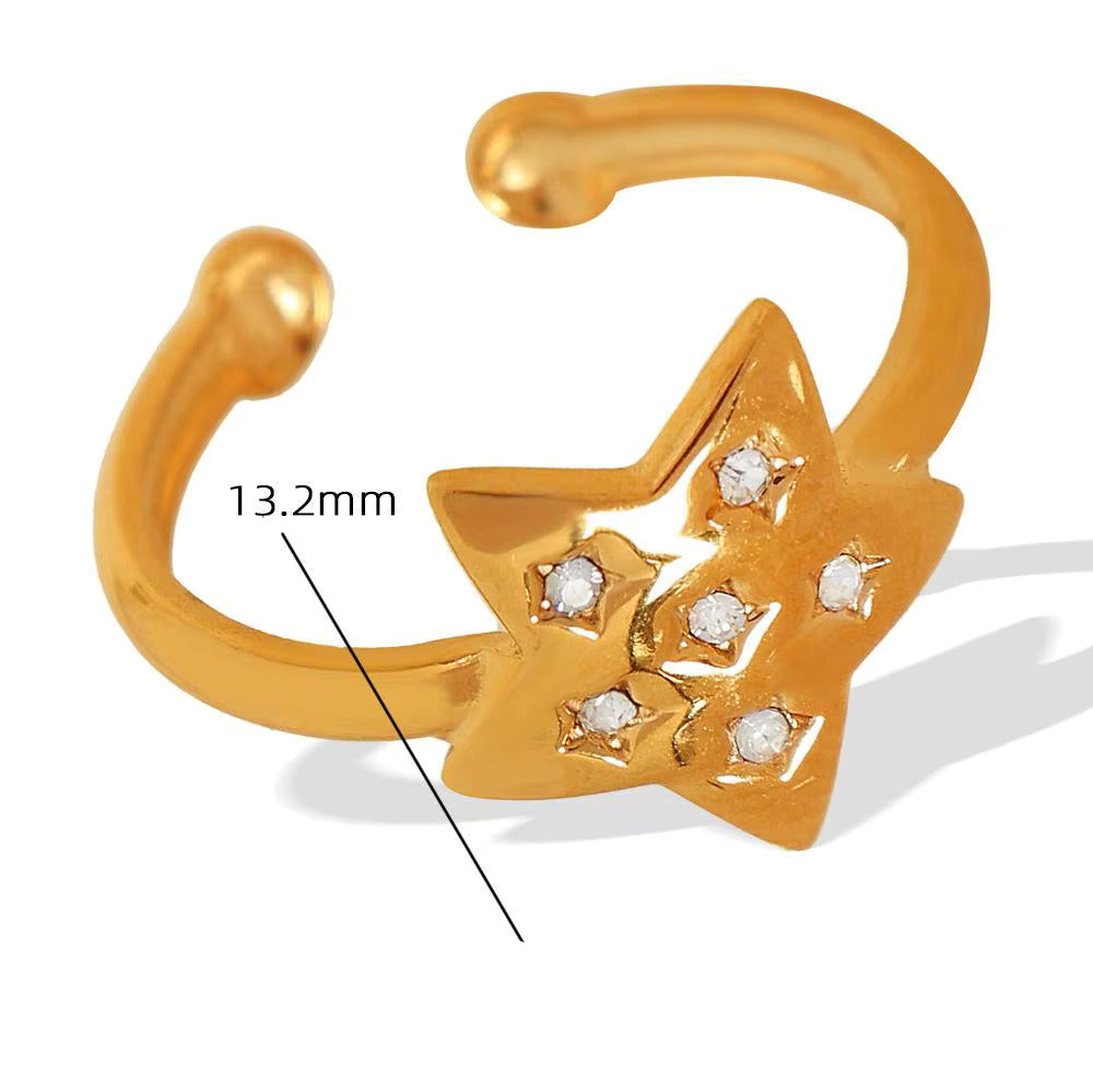 Gold Zircon Ring