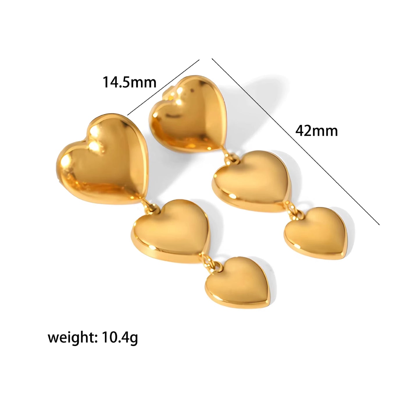 Heart Pendant Earrings