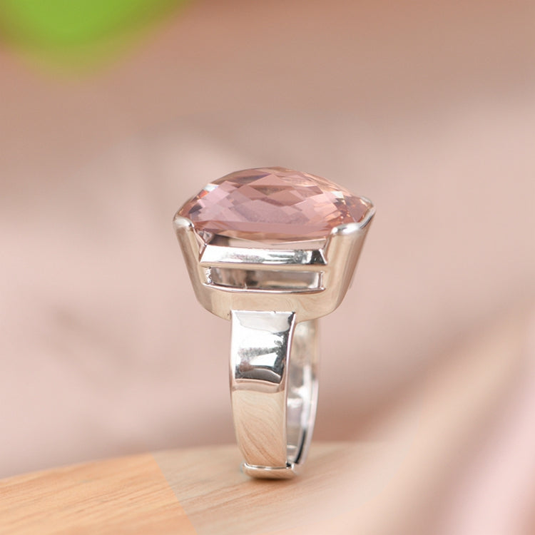 Square Zircon Adjustable Ring