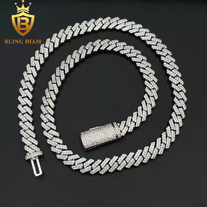 Signature Cuban Link - 8mm VVS Moissanite, 925 Sterling Silver