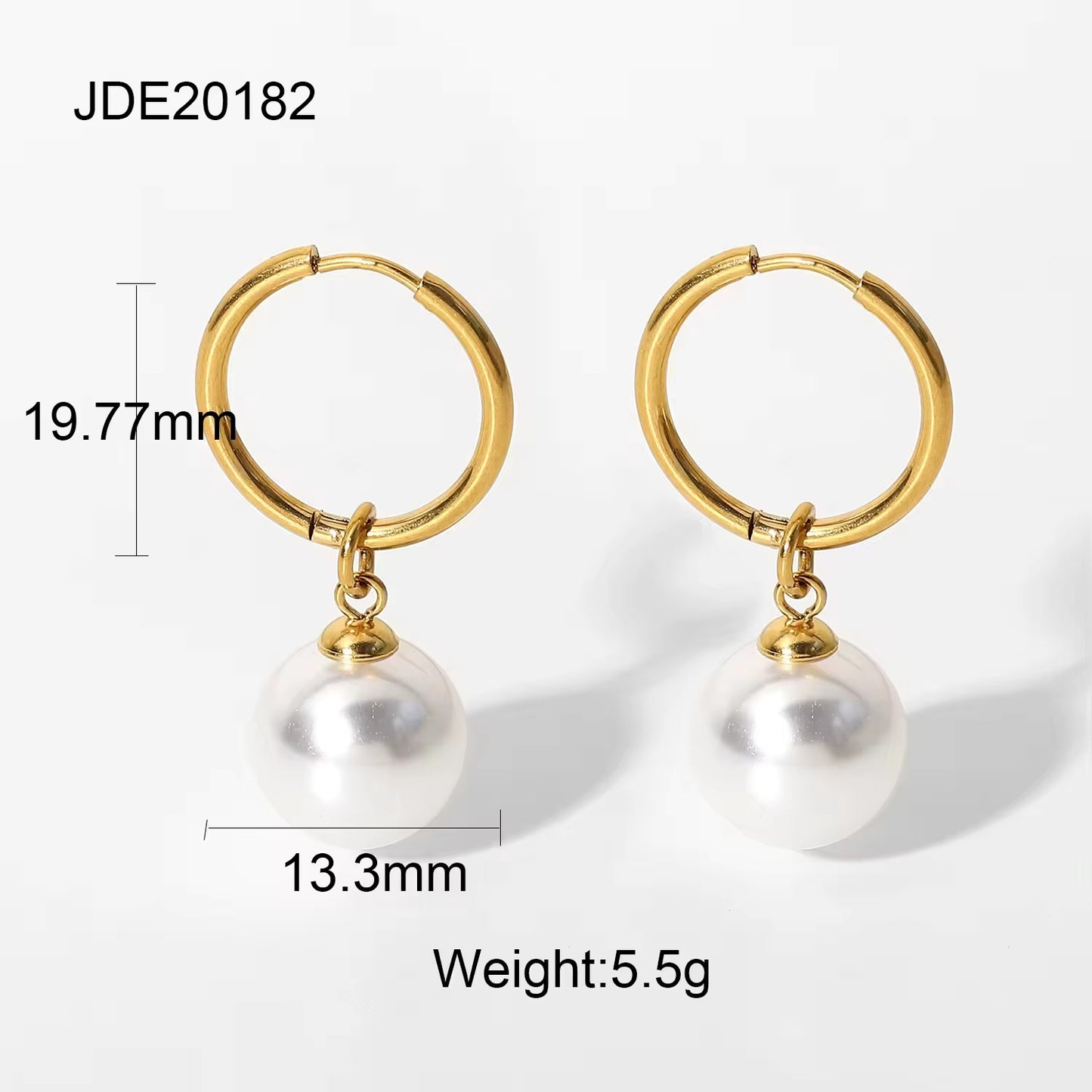 Baroque Pearl Hoops