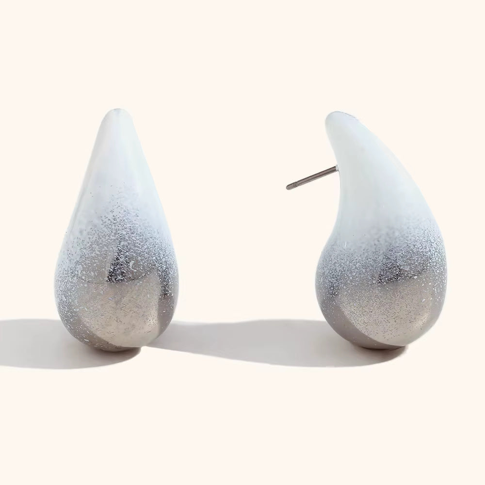 Enamel Gold Earrings