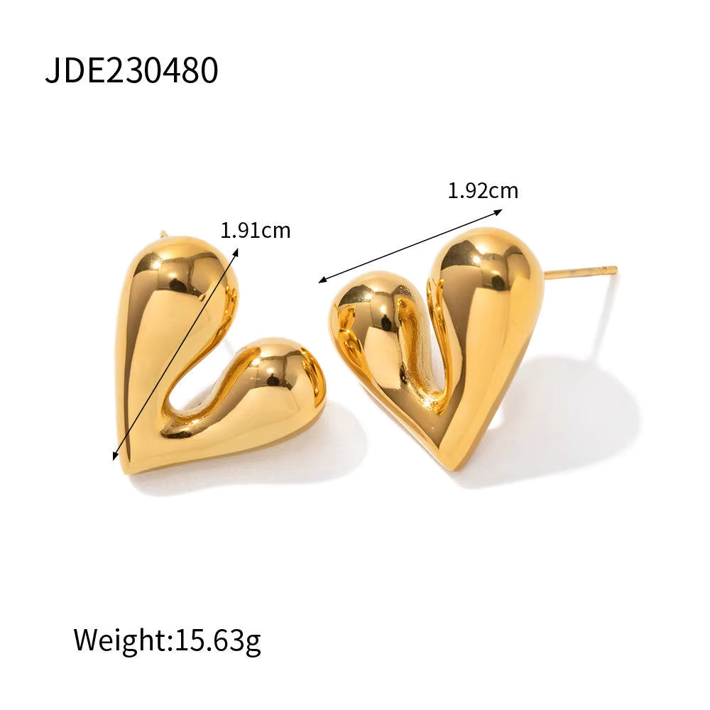 Irregular Heart Earrings
