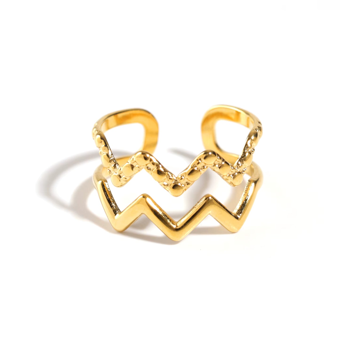 Gold Plated Open Finger Ring