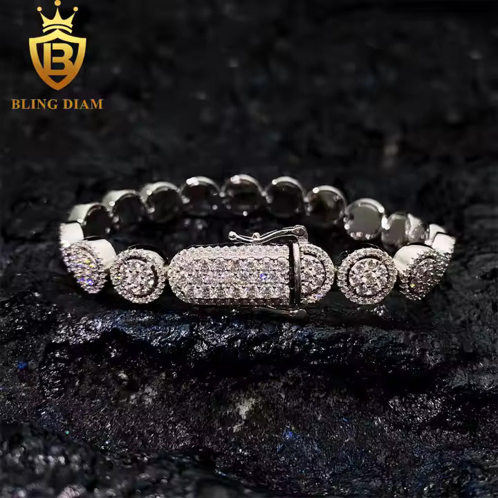 Round Tennis Bracelet - VVS Moissanite, 925 Sterling Silver