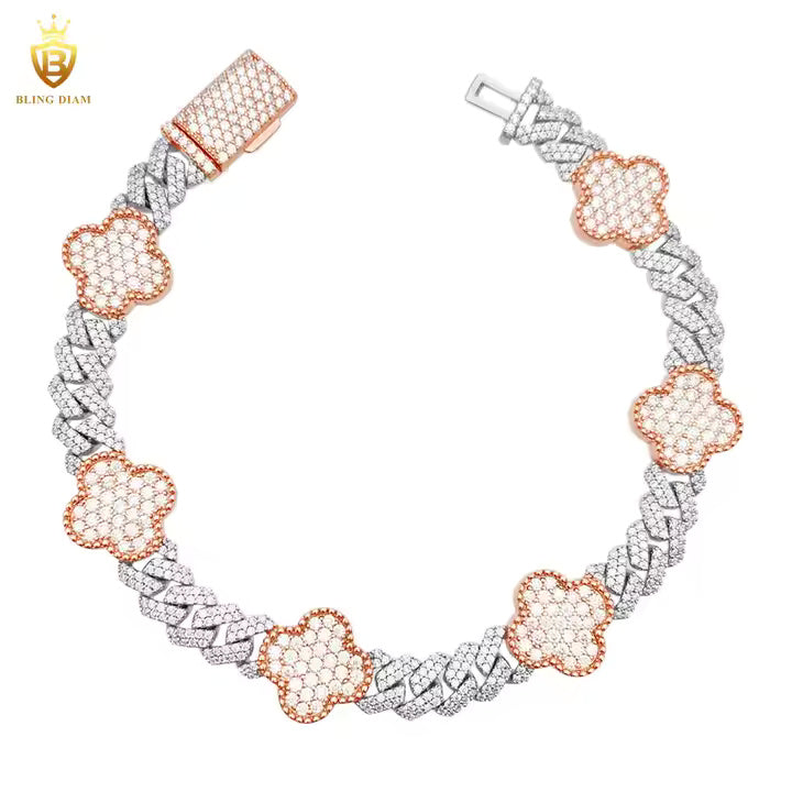 Moissanite Clover Chain