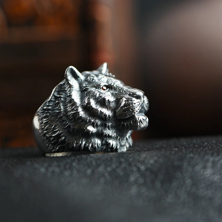 Sterling Wolf Ring
