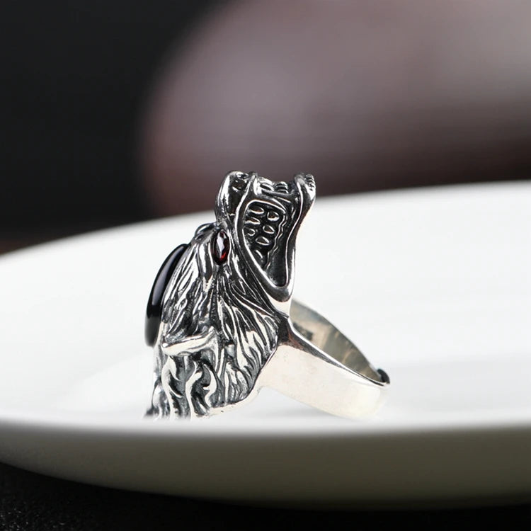 Wolf Head Ring