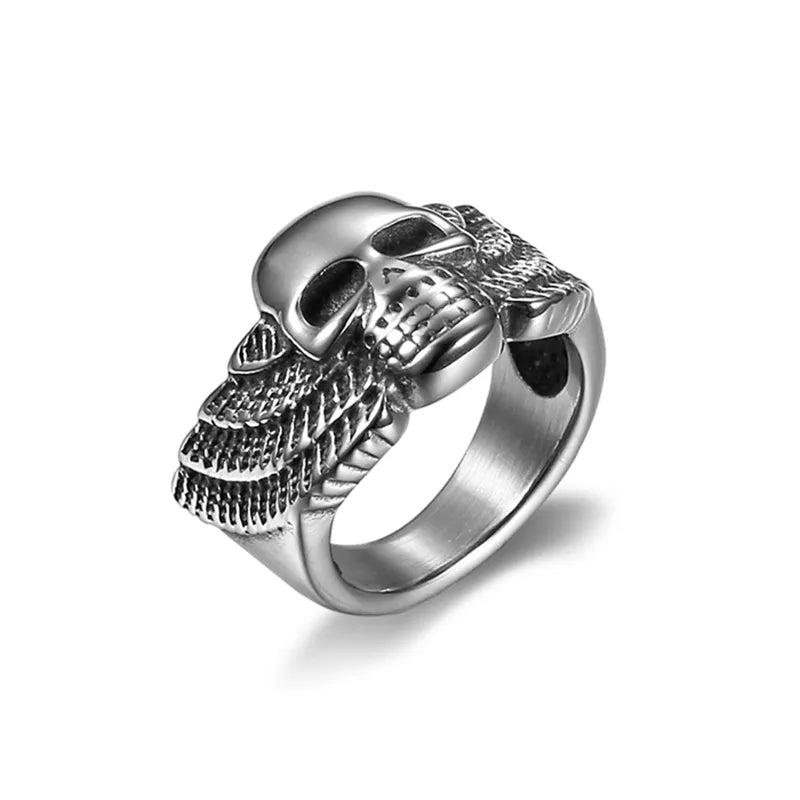 Skull With Wings Ring