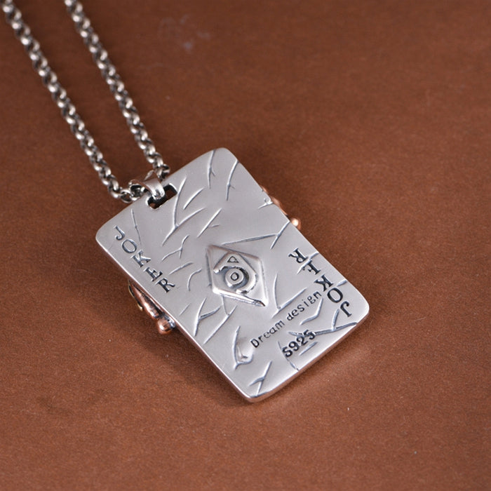 Square Clown Skull Necklace