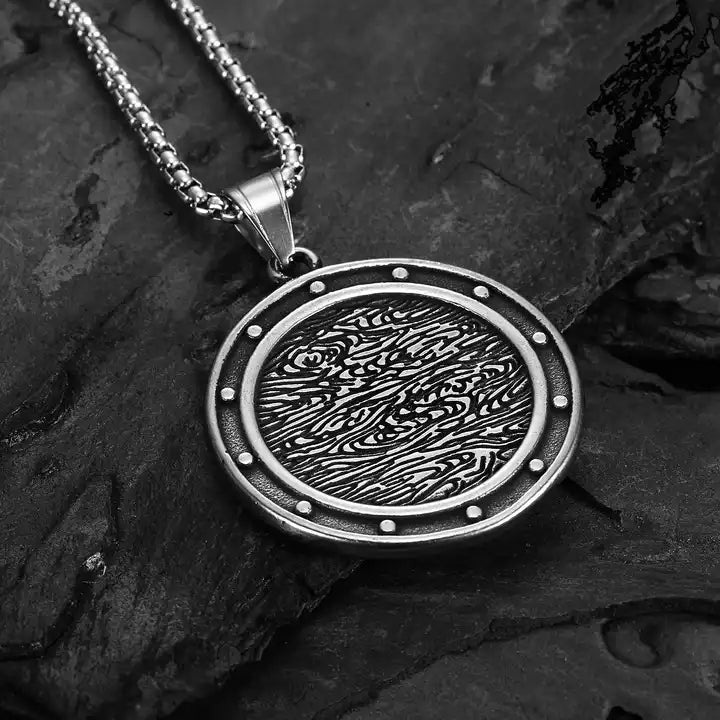 Viking Amulet Circle Cross Necklace
