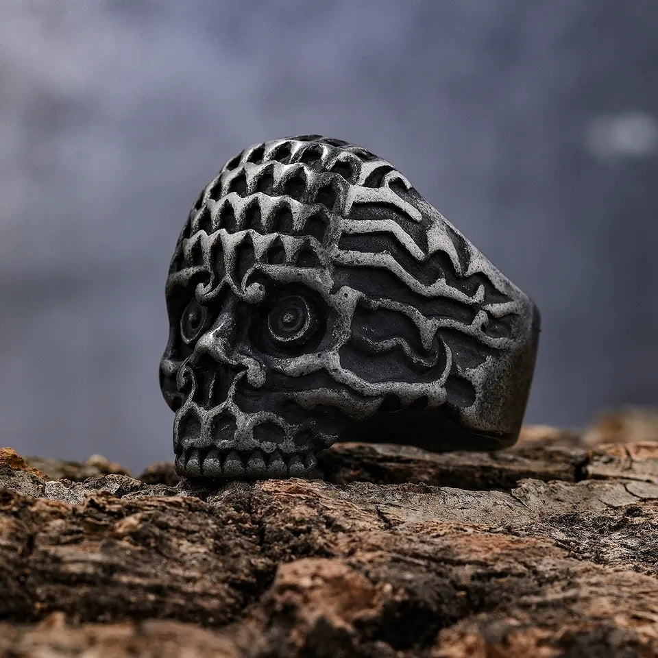 Skeleton Skull Ring