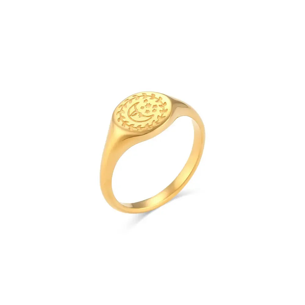 Gold Face Ring