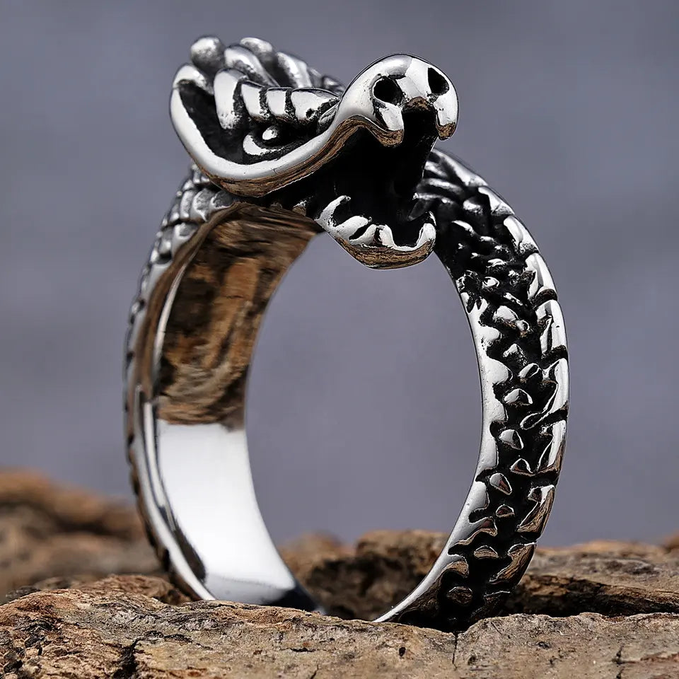Silver Dragon Ring