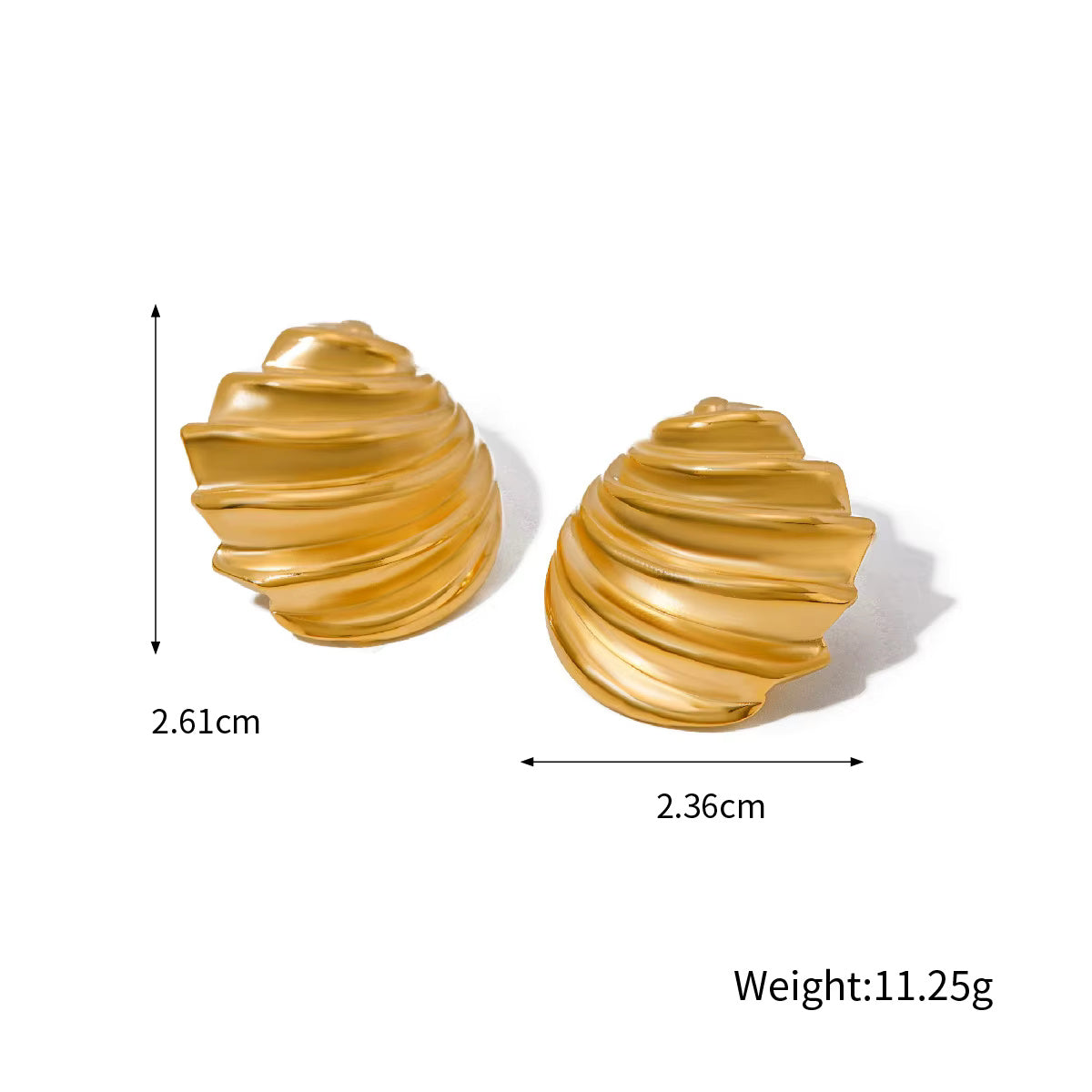 Textured Design Stud Earrings