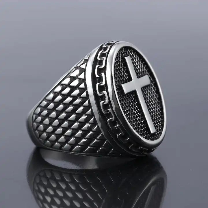 Silver Cross Ring