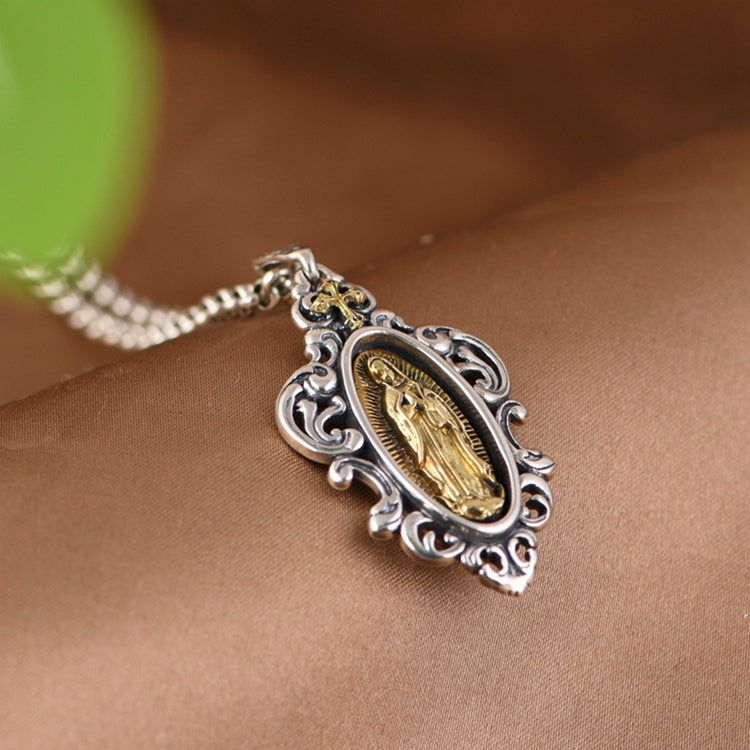 Cross Virgin Mary Necklace
