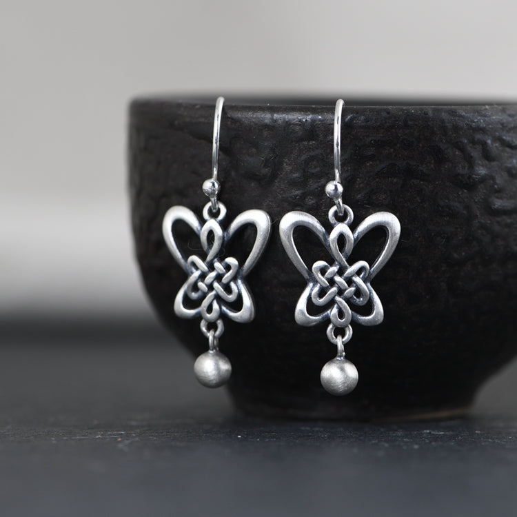 Ruyi Knot Design Drop Earrings