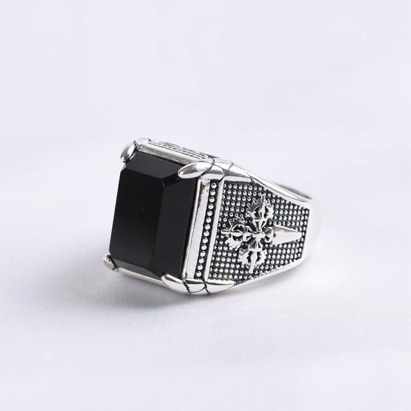 Retro Agate Ring