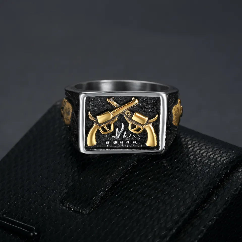 Gold Pistol Ring