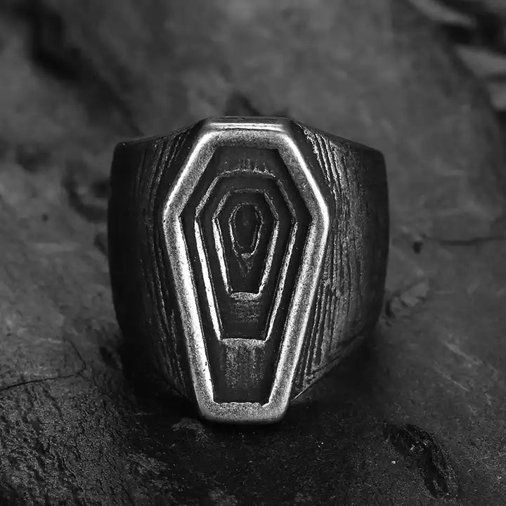 Silver Coffin Ring