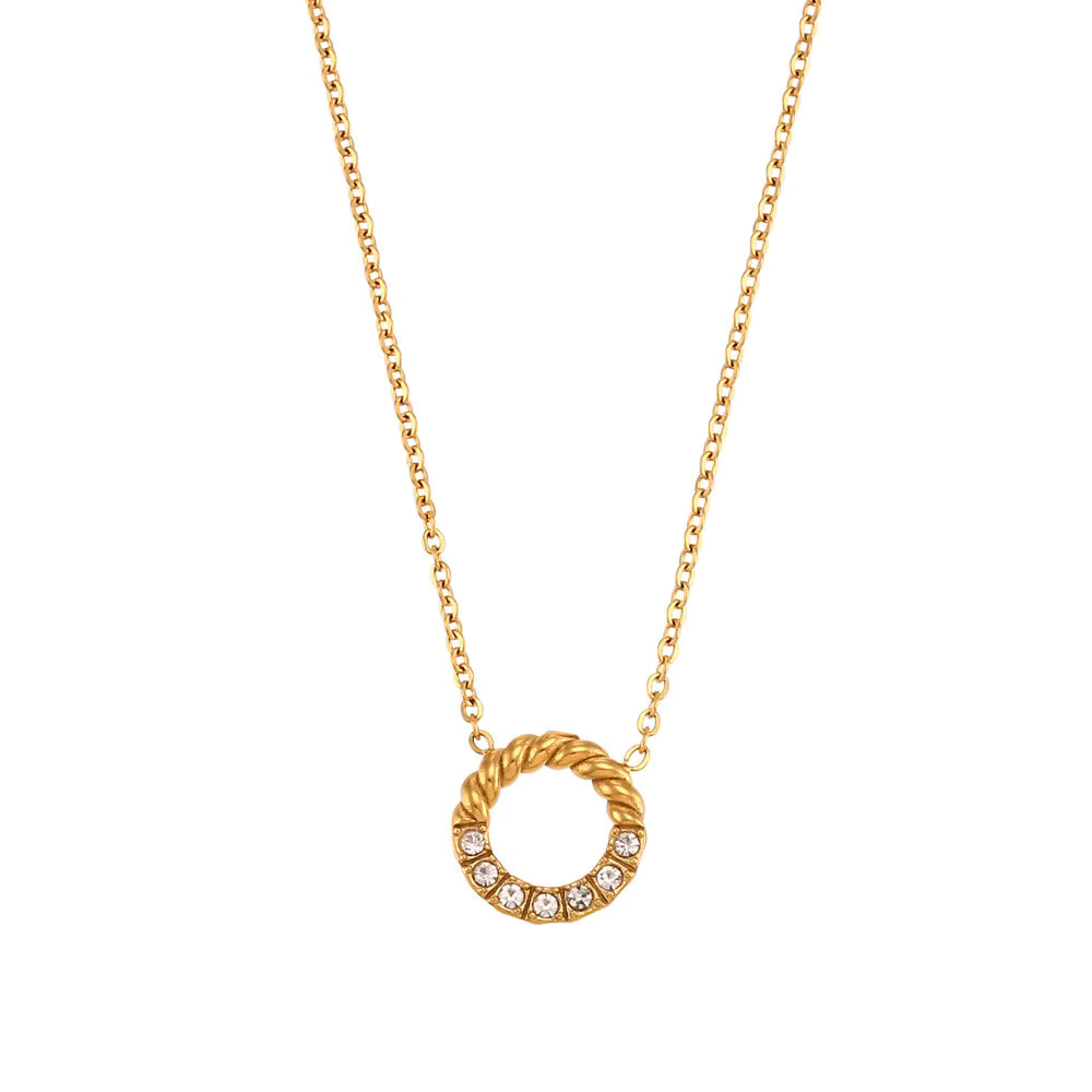 Twisted Circle Necklace